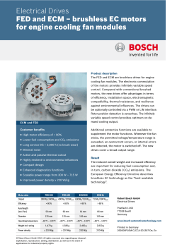 Electrical Drives FED and ECM â brushless EC motors for