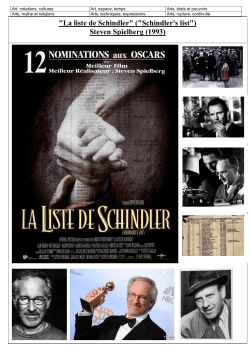 Fiche Histoire des arts "La liste de Schindler"