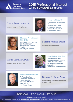 2015 Professional Interest Group Award Lectures