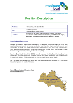 Position Description - Health Providers