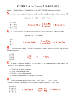 Practice Exam #3 with Answers
