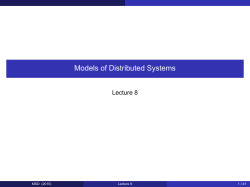 Models of Distributed Systems
