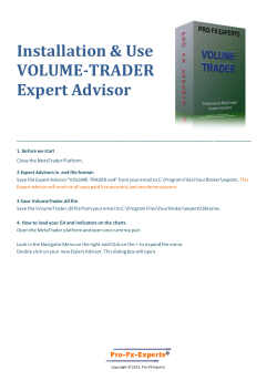 Installation & Use Volume-Trader Expert Advisor