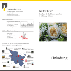 Einladung - Pro GedenkstÃ¤tten Schleswig