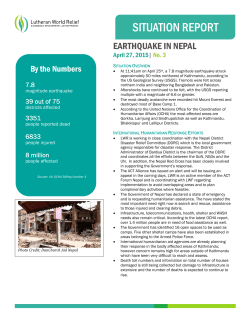 April 27, 2015 - Lutheran World Relief
