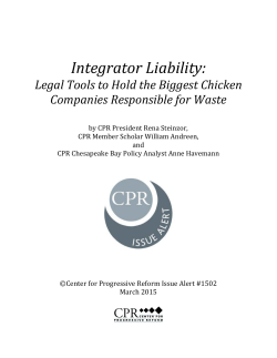 Integrator Liability: Legal Tools to Hold the Biggest Chicken