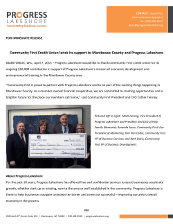 Community First Credit Union lends its support to Manitowoc County
