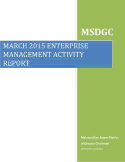 MARCH 2015 Enterprise Management Activity Report