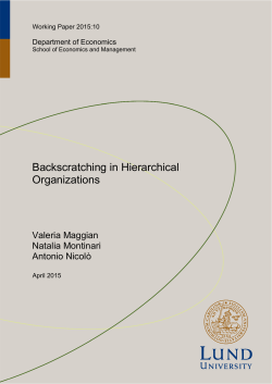Backscratching in Hierarchical Organizations