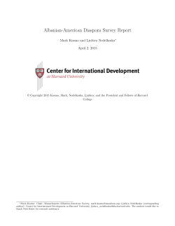 Albanian-American Diaspora Survey Report