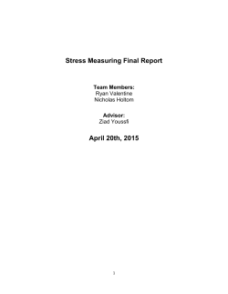 Stress Measuring Final Report April 20th, 2015