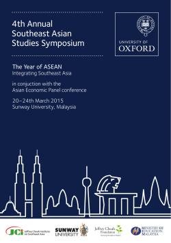 4th Annual Southeast Asian Studies Symposium