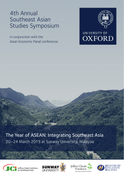 4th Annual Southeast Asian Studies Symposium