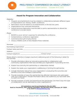 Award for Program Innovation and Collaboration