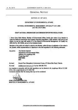 Draft regulations on GHG reporting
