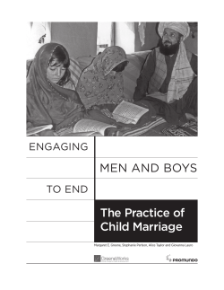 Engaging Men and Boys to Address the Practice of