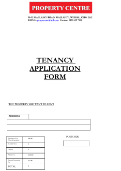 Tenancy Application