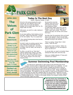 The Voices of Park Glen The Voices of Park Glen The Voices of Park