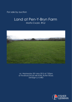 Land at Pen-Y-Bryn Farm FG sales brochure