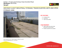 TO LET ARCHWAY (LIGHT INDUSTRIAL/ STORAGE