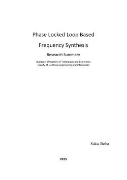 Phase Locked Loop Based Frequency Synthesis
