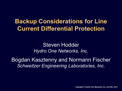 Backup Considerations for Line Current Differential Protection