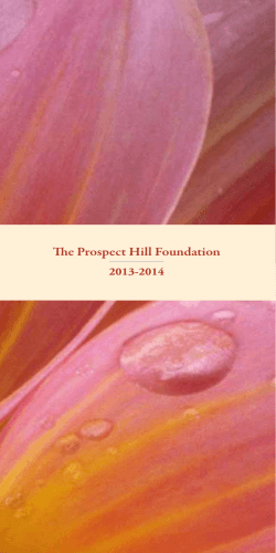 annual report - The Prospect Hill Foundation