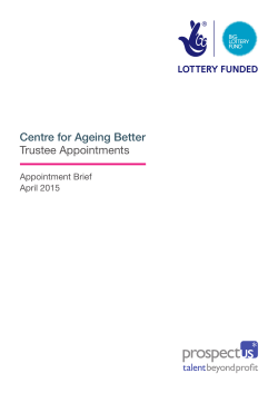 Centre for Ageing Better Trustee Appointments
