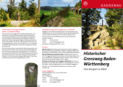 Historischer Grenzweg Baden- WÃ¼rttemberg