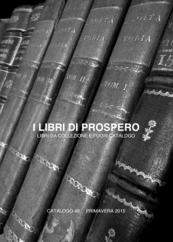 Catalogo 46-2015 - I libri di Prospero