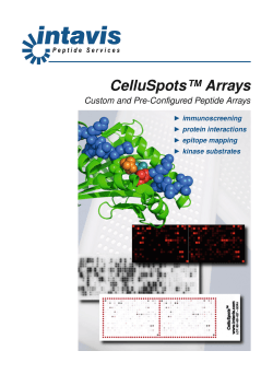 CelluSpotsâ¢ Arrays - Proteomic Solutions