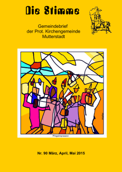MÃ¤rz, April, Mai 2015 - Protestantische Kirchengemeinde Mutterstadt