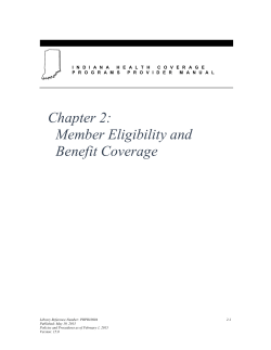 IHCP Provider Manual Chapter 2