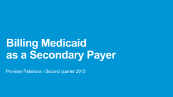 Billing Medicaid as a Secondary Payer