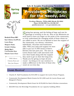 Spring 2014 Newsletter.pub - Providence Ministries Service Network