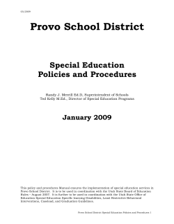 Special Education Policy Manual