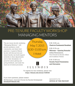 Pre-Tenure Faculty Workshops