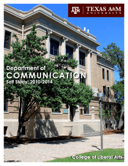 COMMUNICATION - Provost and Executive Vice President for