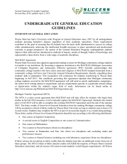 General Education Guidelines - Office of the Provost & Senior Vice