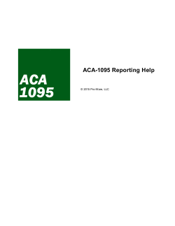 ACA-1095 Reporting Help - Pro-Ware