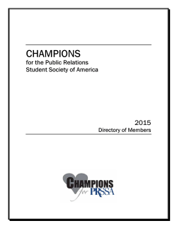 Champions Directory  - PRSSA