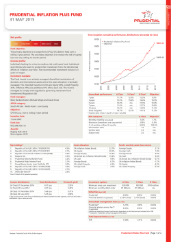 PRUDENTIAL INFLATION PLUS FUND 31 MAY 2015