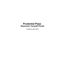 Prudential Plaza Electronic TenantÂ® Portal PDF