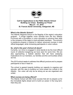 Call for Applications to the PSAC Atlantic School Building our Union