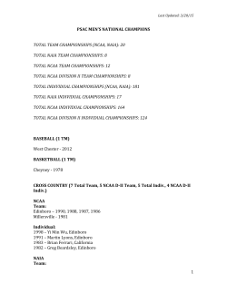 NCAA Men`s Championship History