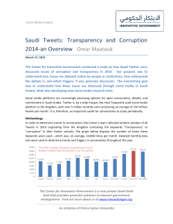 Saudi Tweets: Transparency and Corruption 2014