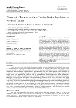 Phenotypic Characterization of Native Bovine Population in