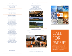 Call For Papers Brochure (PSC 2016)