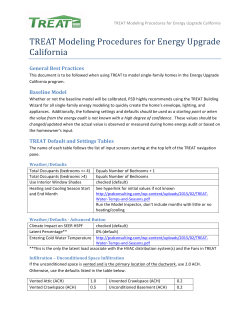 TREAT Modeling Procedures for Energy Upgrade California