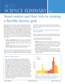 Smart Meters and Their Role in Creating a Flexible Electric Grid